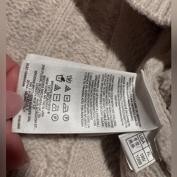 Brooks Brothers Aran Cable Fair Isle Sweater 100% Wool Men's Size XL - Picture 5 of 6